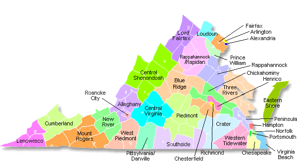 Virginia School Districts Map Local Health Districts – Virginia Department of Health