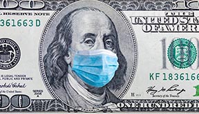 dollar bill with mask