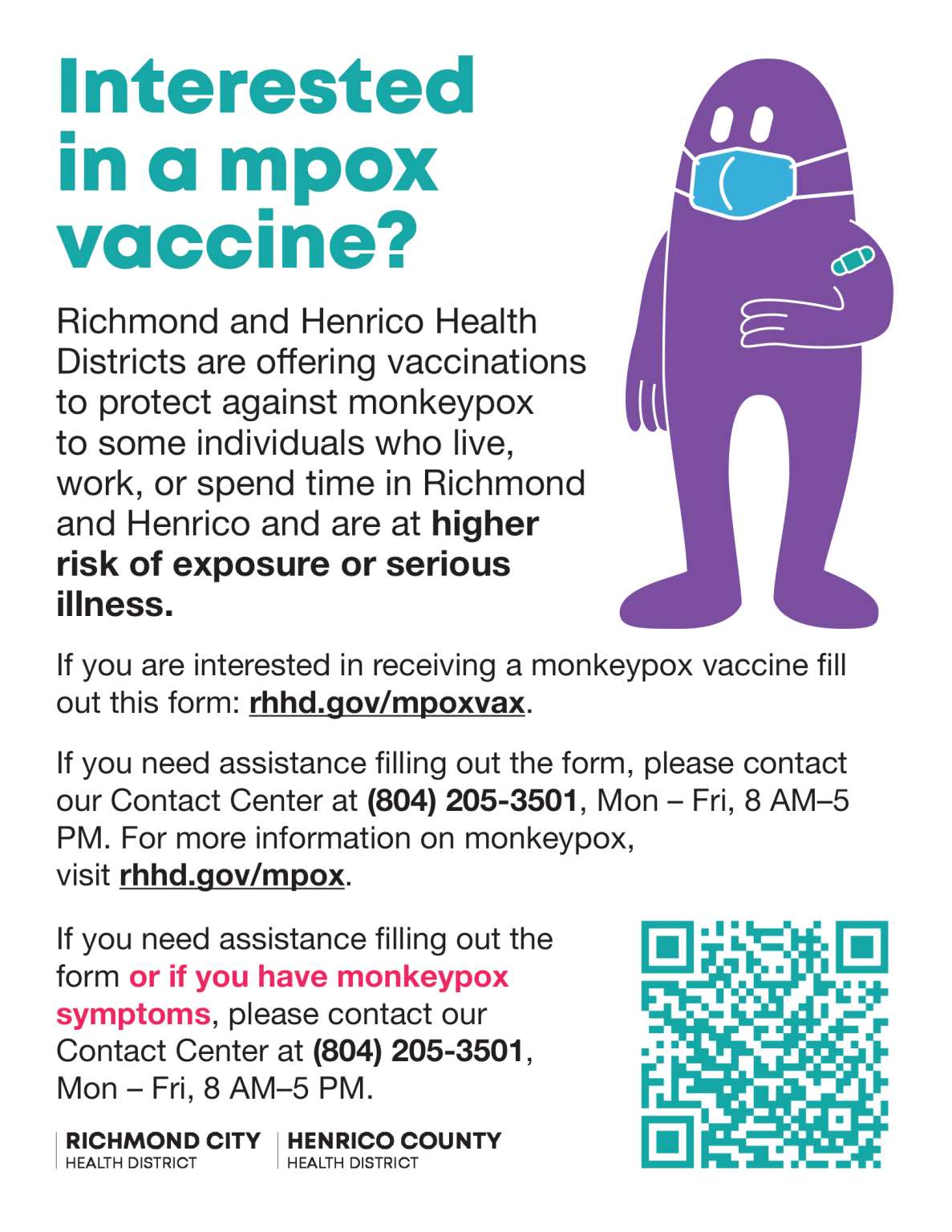 Monkeypox (mpox) Richmond City Health Department