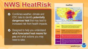NWS HeatRisk dashboard information