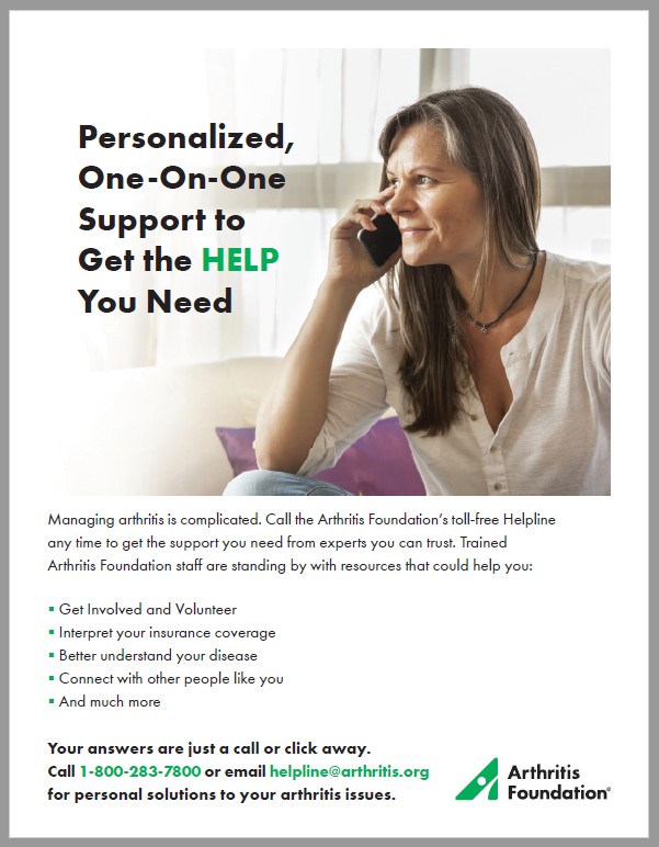 Arthritis Helpline flyer