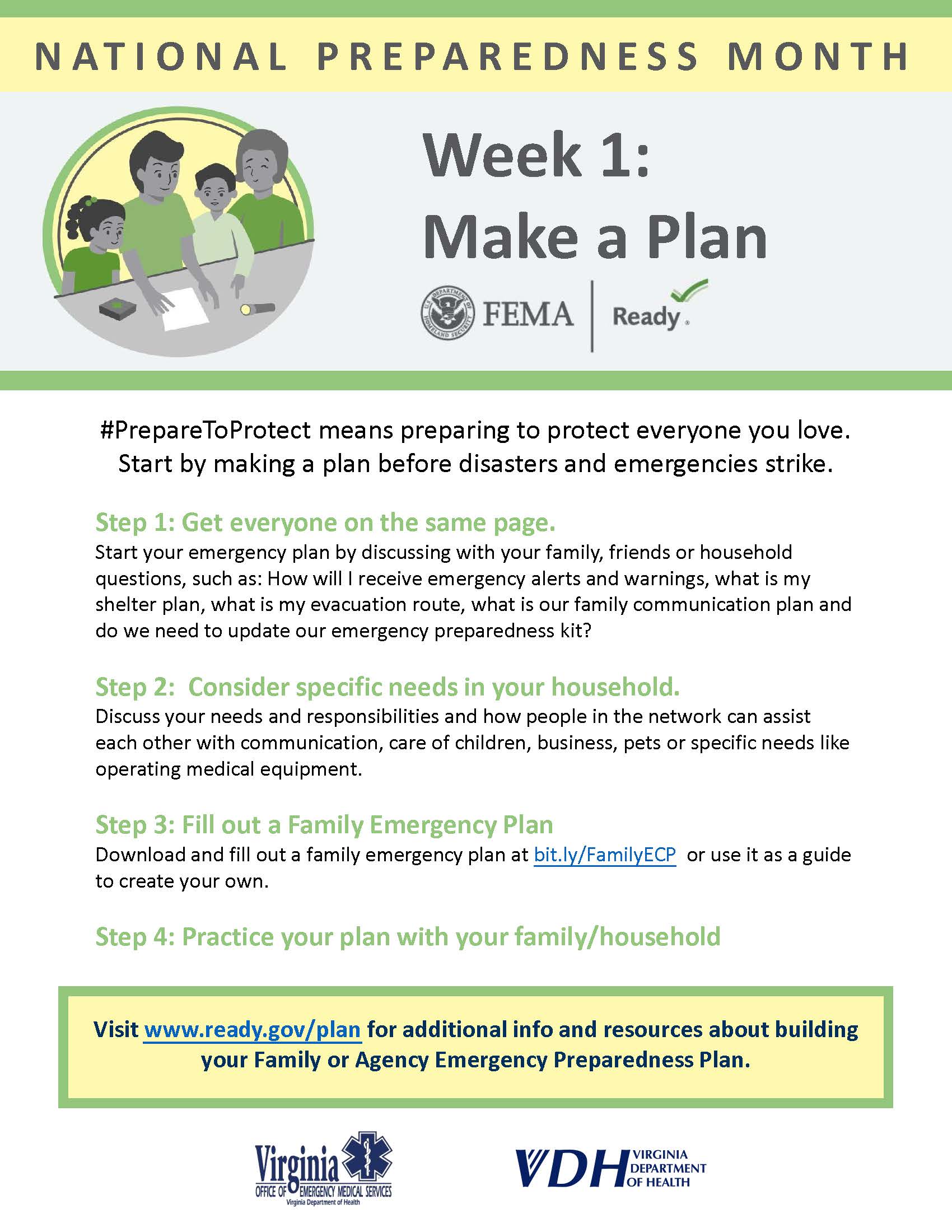 National Preparedness Month: Week 1 - Make a Plan - Emergency Medical  Services