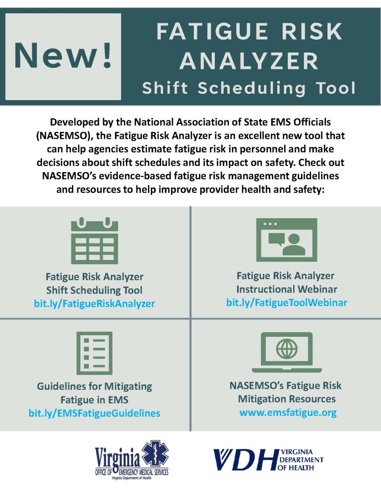 Fatigue Risk Analyzer Emergency Medical Services 2060