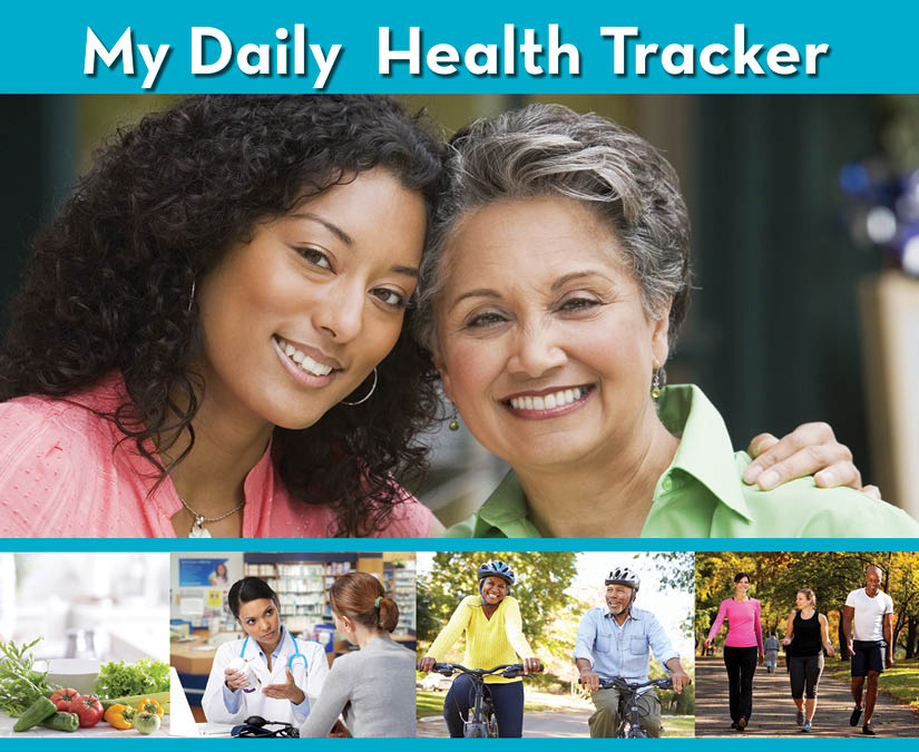 Daily health tracker booklet to monitor your health progress.